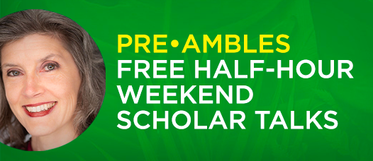 Pre-Ambles: Free half-hour weekend scholar talks